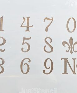 Șablon – numere - cifre - 20×20 cm