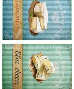 Hârtie decoupage - Set cheese 1 - A4
