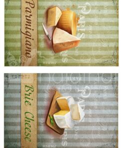 Hârtie decoupage - Set cheese 3 - A4