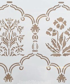 Șablon – floral wall stencil – 20×30 cm