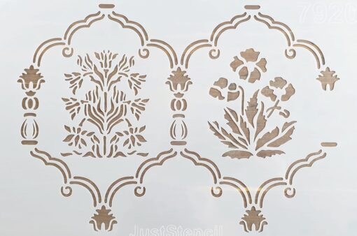 Șablon – floral wall stencil – 20×30 cm 1