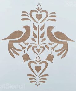 Șablon – Folk birds – 30×30 cm