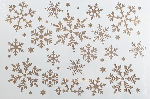 Șablon – fulgi de nea - snowflakes – 20×30 cm 1