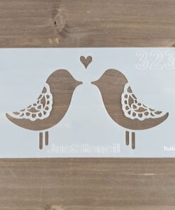 Șablon – love birds – 10×20 cm