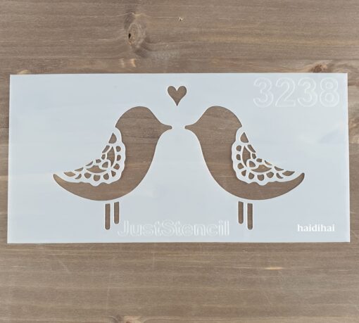 Șablon – love birds – 10×20 cm 1