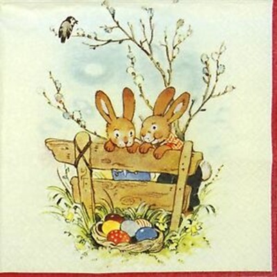 Șervețel - Bunny Friends - 33x33 cm 1 Șervețel - Bunny Friends - 33x33 cm