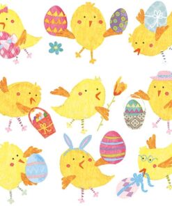 Șervețel - Easter Chicks White - 33x33 cm