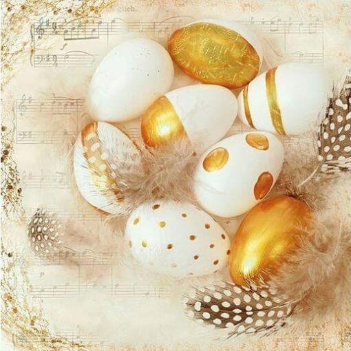 Șervețel - Golden Eggs - 33x33 cm