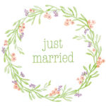 Șervețel - Just Married - 33x33 cm