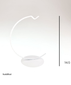Suport metalic decorativ alb - glob - h14,5 cm