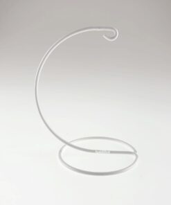 Suport metalic decorativ alb - glob - h 14 cm