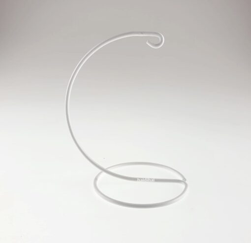 Suport metalic decorativ alb - glob - h 14 cm 1