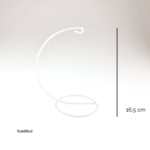 Suport metalic decorativ alb – glob – h 16,5 cm
