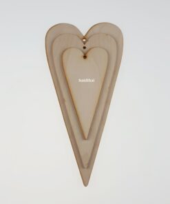Figurină inimă - formă alungită - set 3