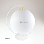 Suport metalic decorativ alb – h26.5 cm - glob 20 cm
