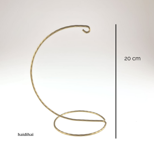 Suport metalic decorativ auriu – glob- h 20cm