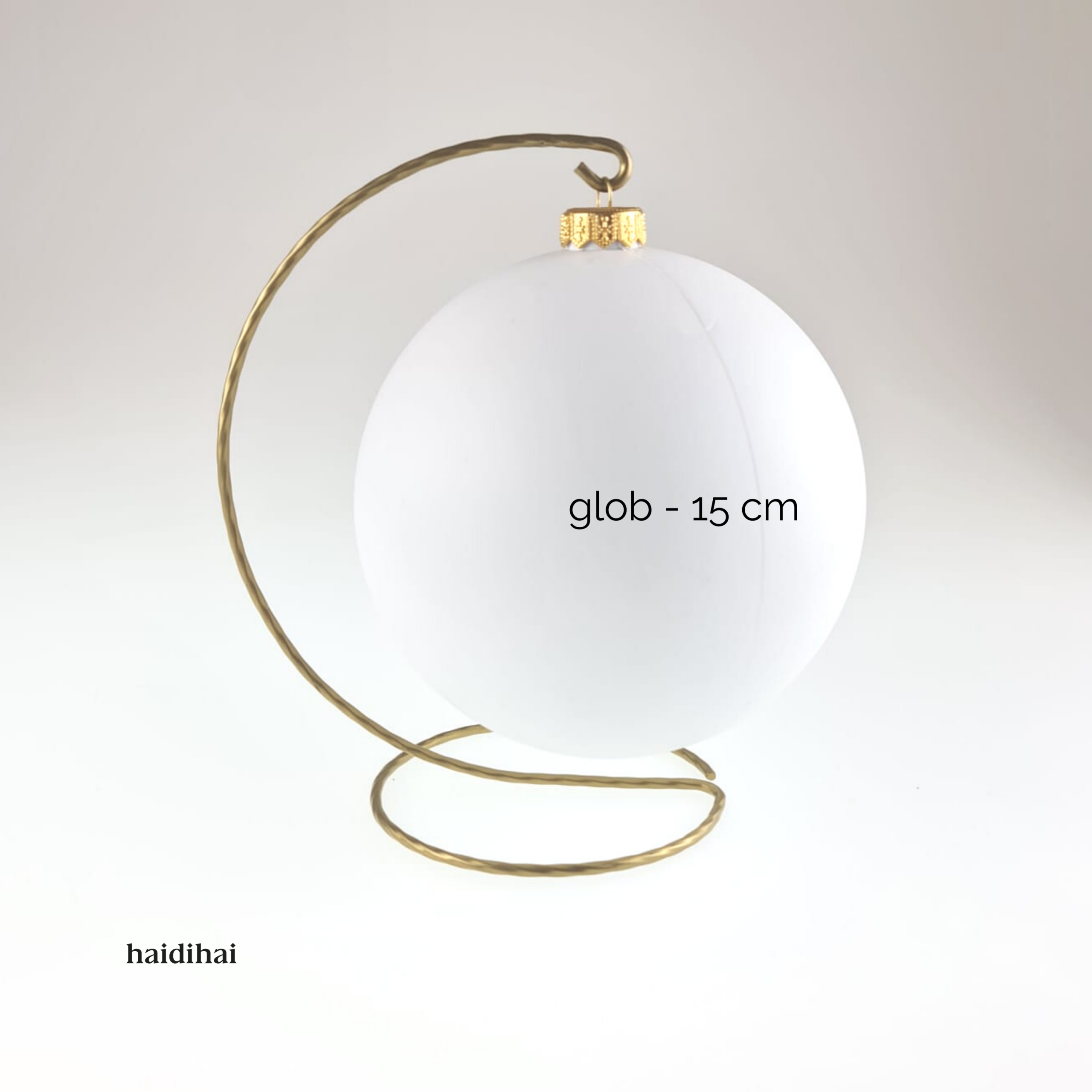 Suport metalic decorativ - auriu - glob- h20cm 2 Suport metalic decorativ - auriu - glob- h20cm - imagine 2