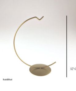 Suport metalic decorativ auriu – glob – h 17 cm