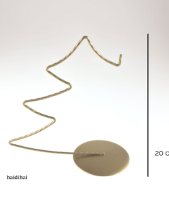 Suport metalic decorativ brad - auriu – h 20 cm