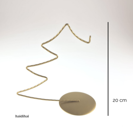 Suport metalic decorativ brad - auriu – h 20 cm 1