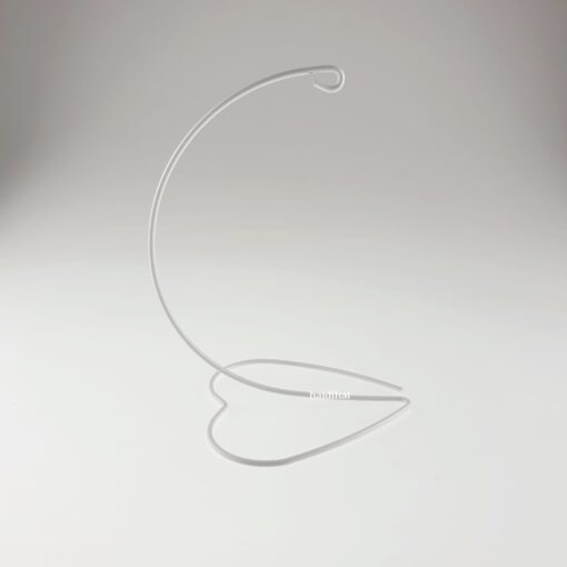 Suport metalic decorativ inimă - alb – h 21 cm 1