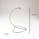Suport metalic decorativ inimă – auriu – h 20 cm
