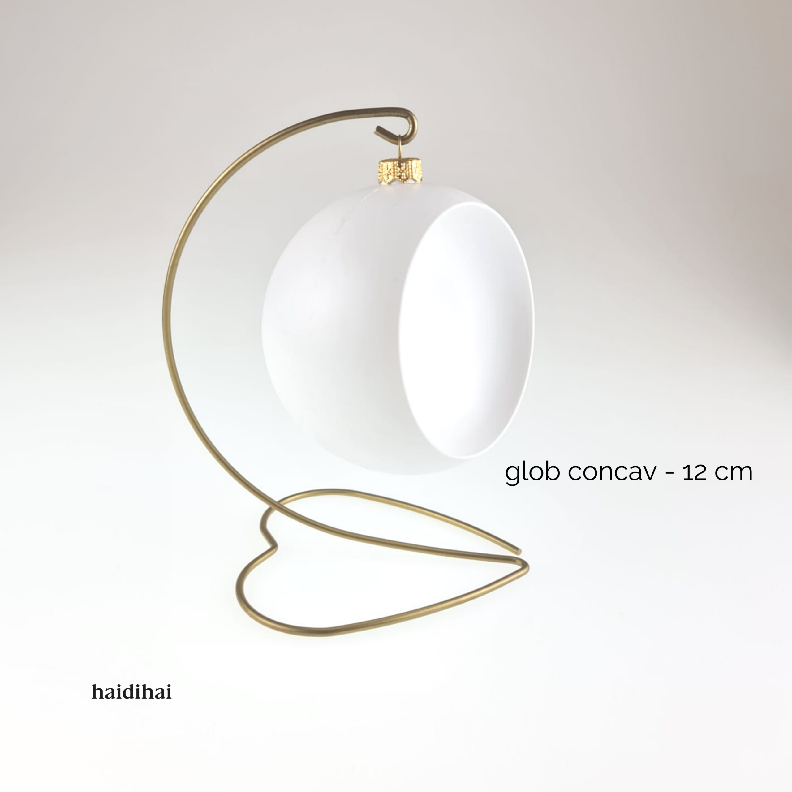 Suport metalic decorativ - inimă - auriu – h20 cm 2 Suport metalic decorativ - inimă - auriu – h20 cm - imagine 2