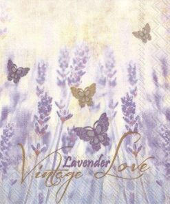Șervețel – Vintage Lavender Love – 33×33 cm