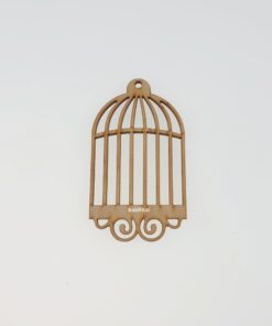 Formă decorativă - Colivie - lemn - 10 cm