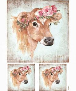 Hârtie de orez - Rosie Cow - A5
