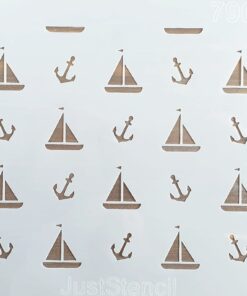 Șablon decorativ - sailboat - 20x20