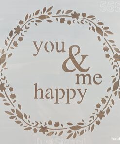 Șablon - You And Me - 20x20 cm