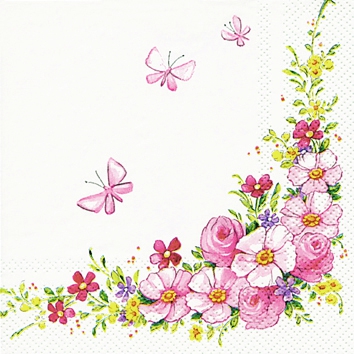 Șervețel - Cute Flowers - 25x25 cm 1 Șervețel - Cute Flowers - 25x25 cm