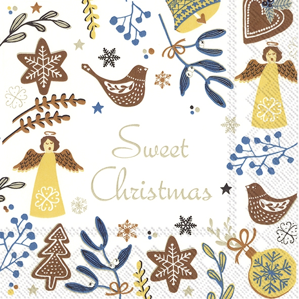 Șervețel – Sweet Christmas White – 33×33 cm 1 Șervețel – Sweet Christmas White – 33×33 cm