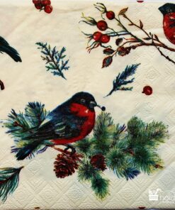 Șervețel - Christmas Beautiful Bird - 33x33 cm