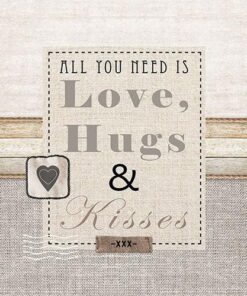 Șervețel - Love, Hugs & Kisses - 33x33 cm