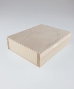 Cutie din lemn cu 2 compartimente - 16x12x4 cm