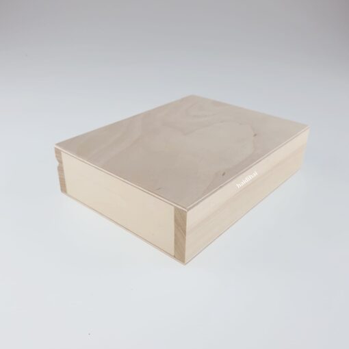 Cutie din lemn cu 2 compartimente - 16x12x4 cm 1