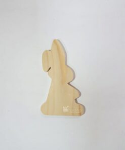 Figurina iepure - lemn natur - h 12,5 cm