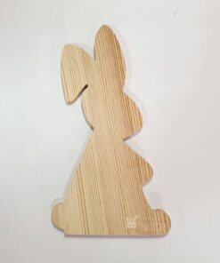 Figurina iepure - lemn natur - h 20,5 cm