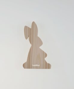Figurină iepure – lemn natur – h 12,5 cm