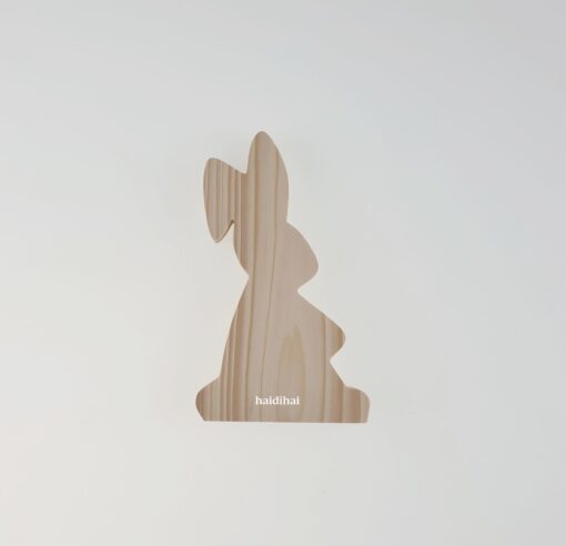 Figurină iepure – lemn natur – h 12,5 cm 1