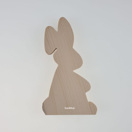 Figurină iepure – lemn natur – h 16,5 cm 1