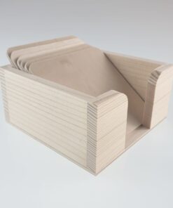 Suport din lemn - 6 coaster pahare - set