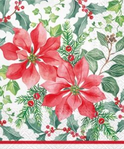 Șervețel - Beautiful Poinsettia - 33x33 cm