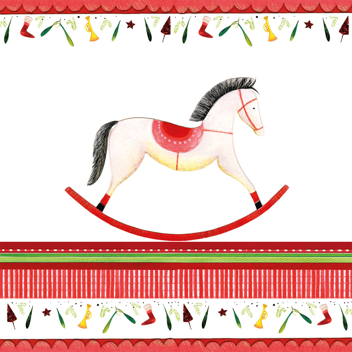 Șervețel - Rocking Horse - 33x33 cm 1 Șervețel - Rocking Horse - 33x33 cm