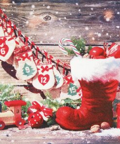 Șervețel - Santa's boots - 33x33 cm