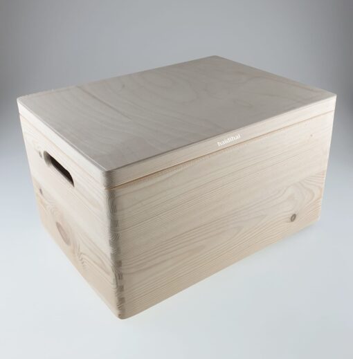 Cutie mare din lemn - cu mânere – 40x30x23 cm 1