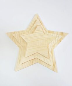Formă din lemn – stea – set de 3 piese