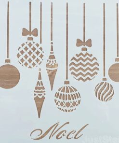 Șablon – globuri - Noel – 6929 – 20×20 cm